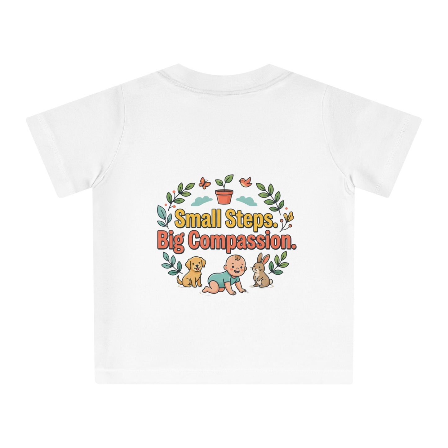 Baby T-Shirt — "Little One, Big Journey" Cute Animal Milestone Tee - ConsciousValues
