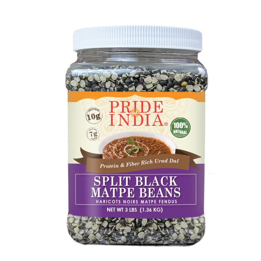 Indian Split Black Gram Matpe Beans - Protein & Fiber Rich Urad Dal Jar - ConsciousValues