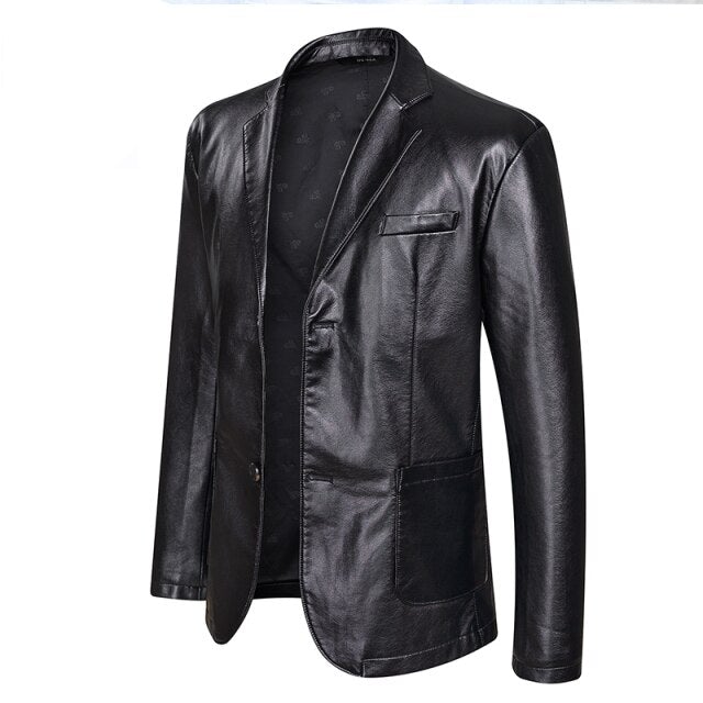 ADUWOAN Mens Leather Jacket Plus Size Mens Faux Leather Jacket
