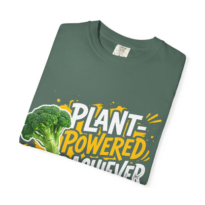 Veggie Powered T‑Shirt — Broccoli & Cucumber Plant‑Powered Graphic Tee