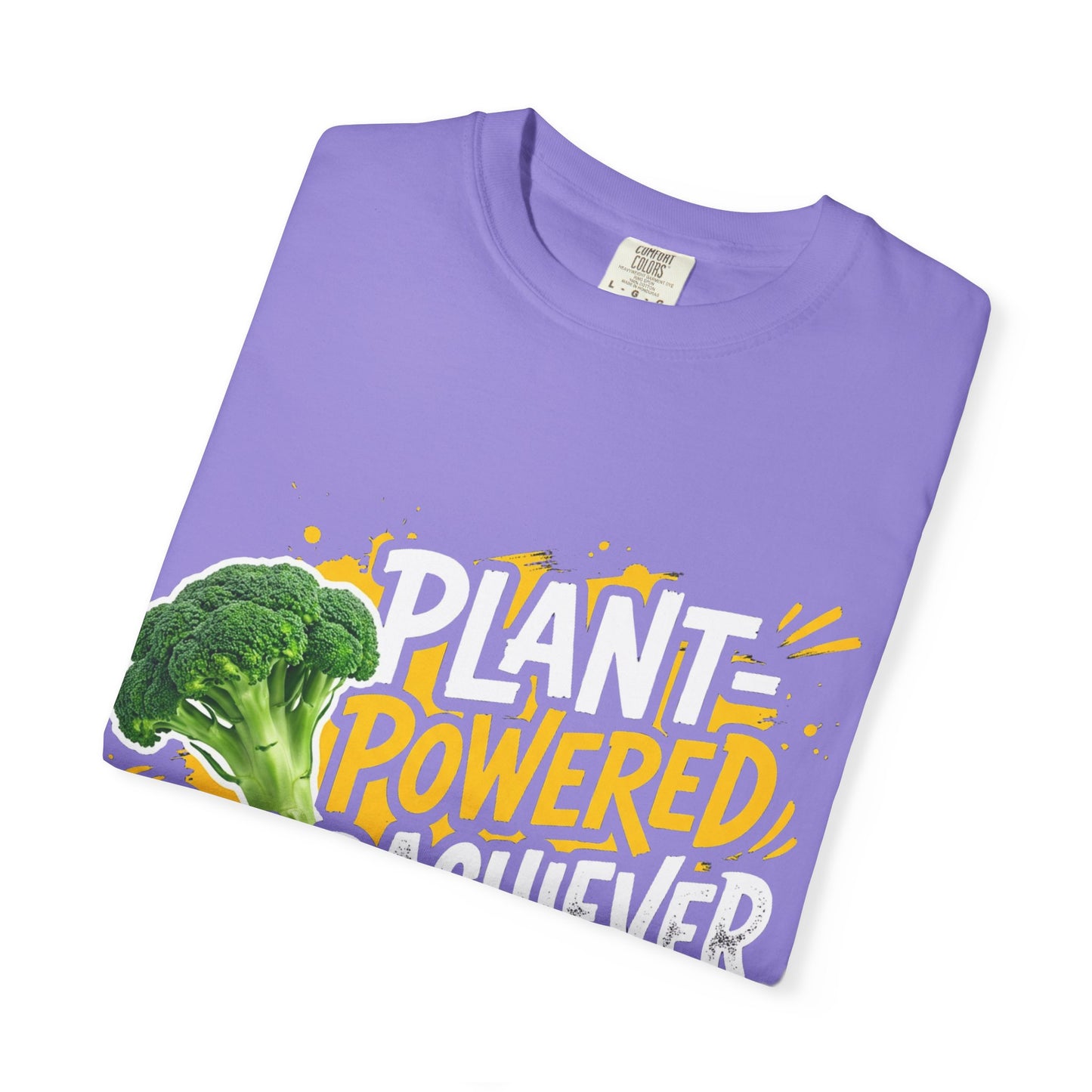 Veggie Powered T‑Shirt — Broccoli & Cucumber Plant‑Powered Graphic Tee