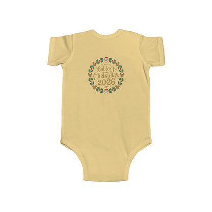 Baby's 1st Christmas 2026 Infant Bodysuit | holiday wreath text