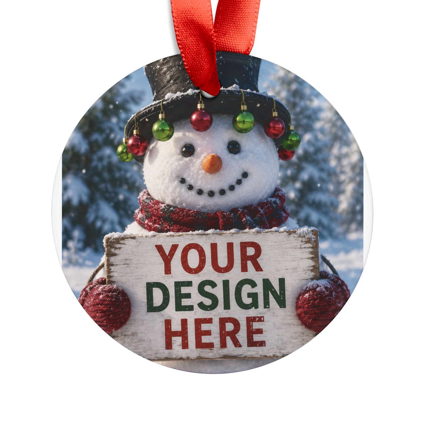 Personalised Acrylic Ornament with Ribbon