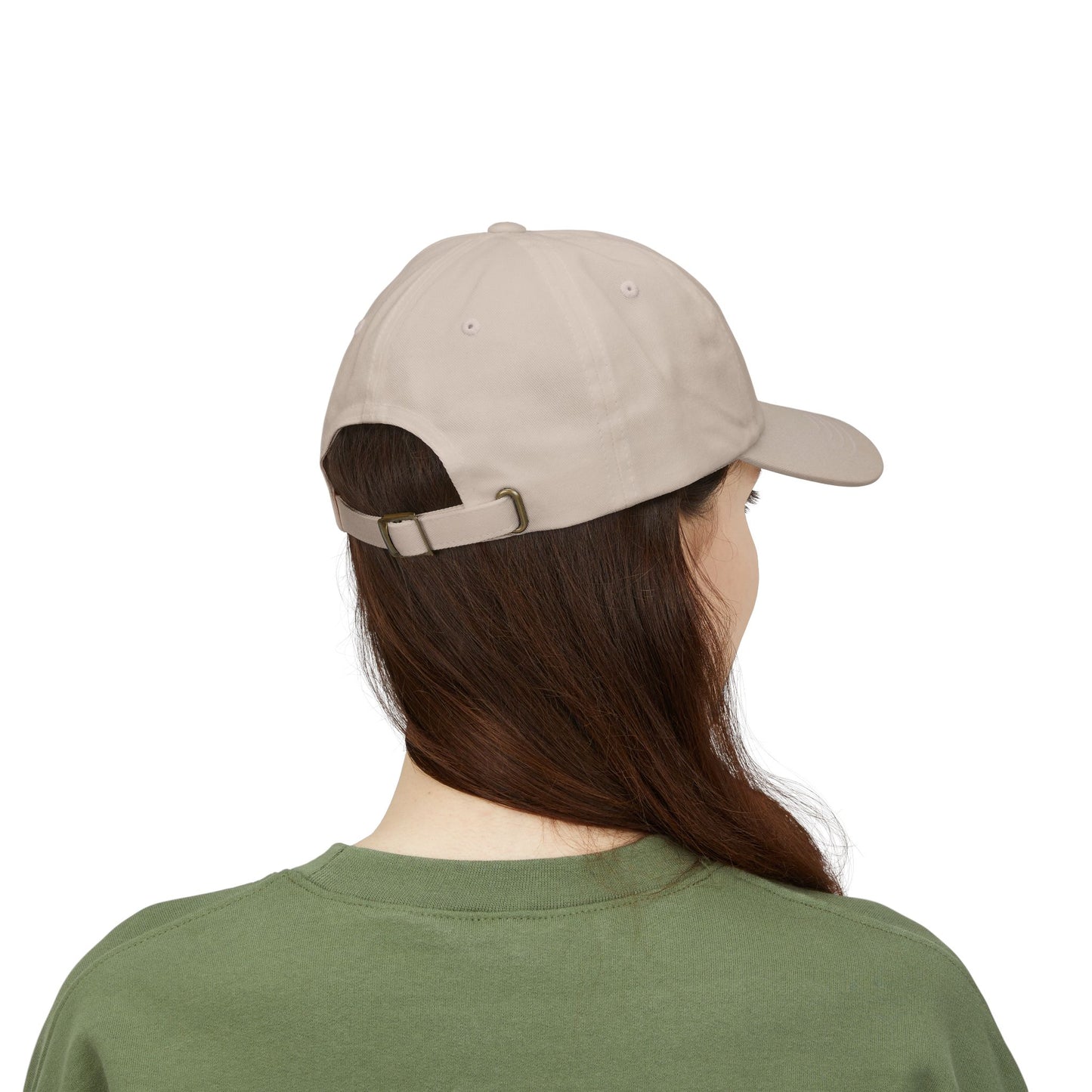 Classic Dad Cap — White Embroidered "Print it your way" Baseball Hat