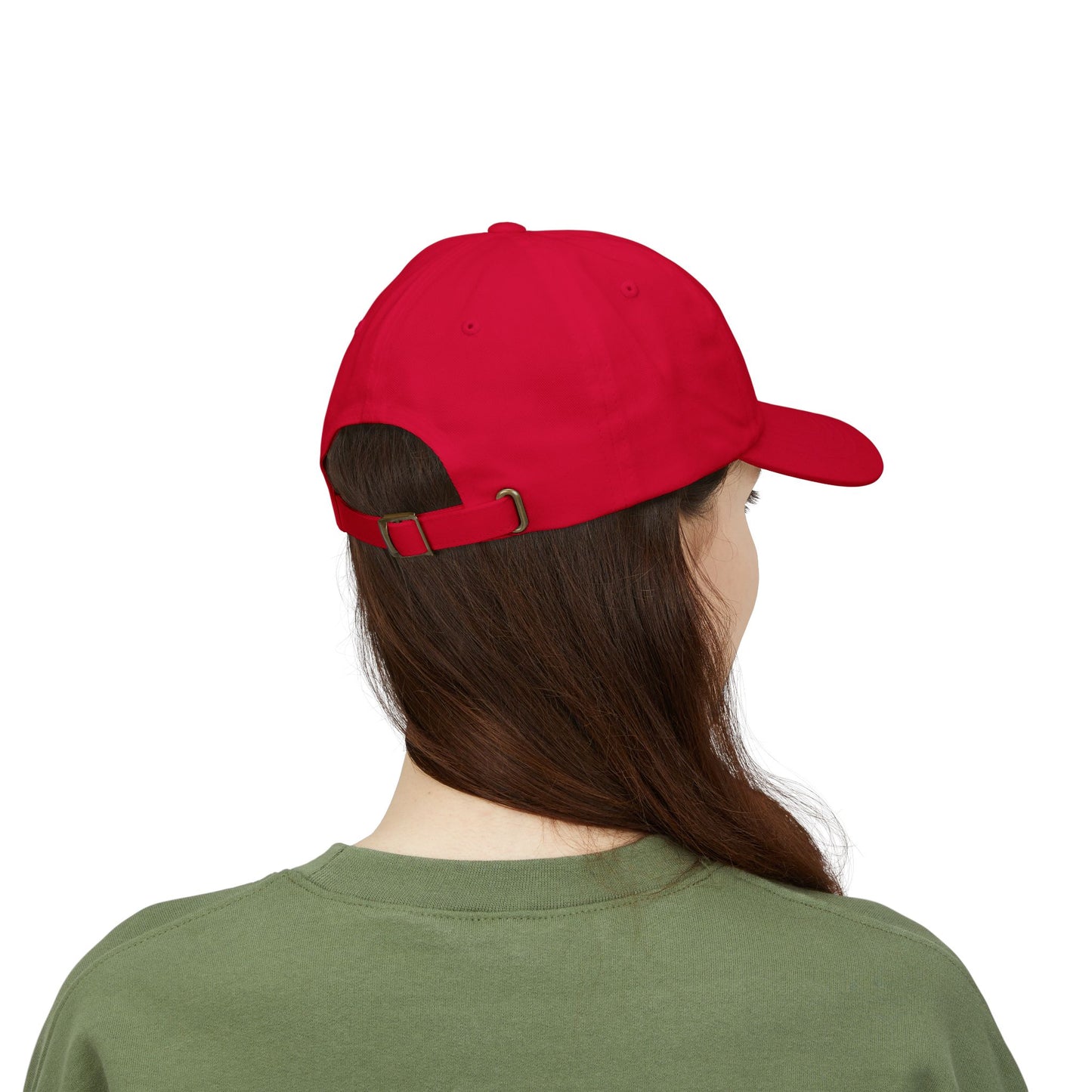 Classic Dad Cap — White Embroidered "Print it your way" Baseball Hat