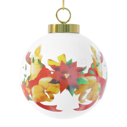 Vegan Santa & Mrs Claus- Christmas Ball Ornament