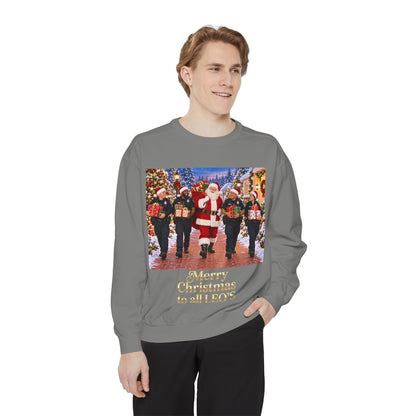 Christmas Sweatshirt — “Merry Christmas to all LEO’s” Holiday Police & Santa Crewneck