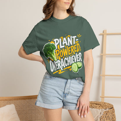 Veggie Powered T‑Shirt — Broccoli & Cucumber Plant‑Powered Graphic Tee