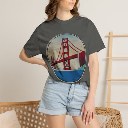 Golden Gate Bridge Illustration T-shirt | Memorial Horse Back Print