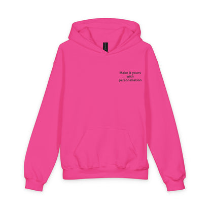 Youth Hoodie - Minimal "Print it your way" Chest Text