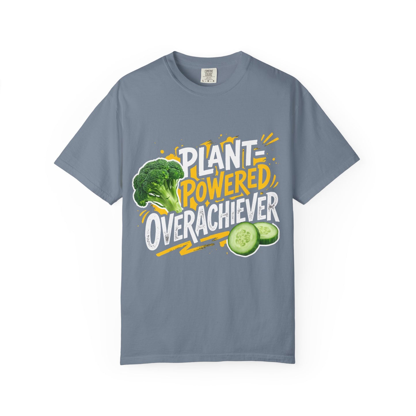 Veggie Powered T‑Shirt — Broccoli & Cucumber Plant‑Powered Graphic Tee