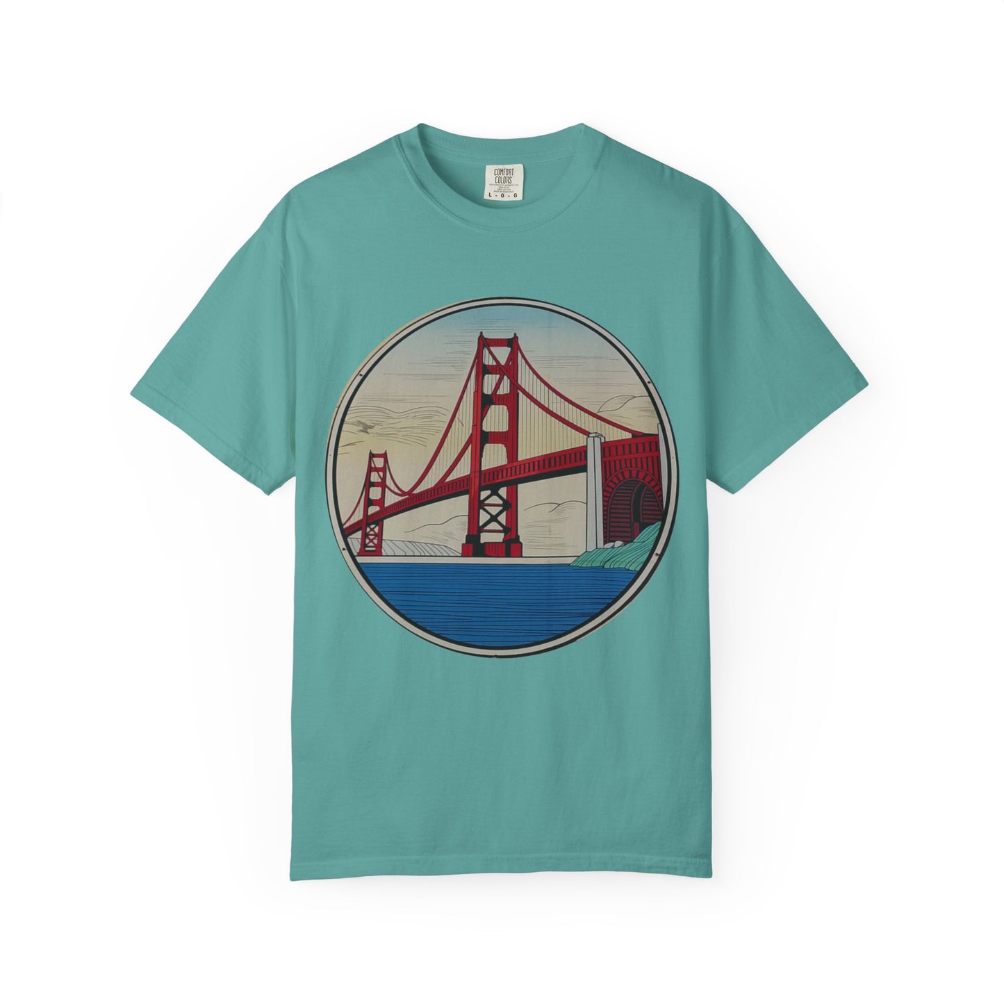 Golden Gate Bridge Illustration T-shirt | Memorial Horse Back Print