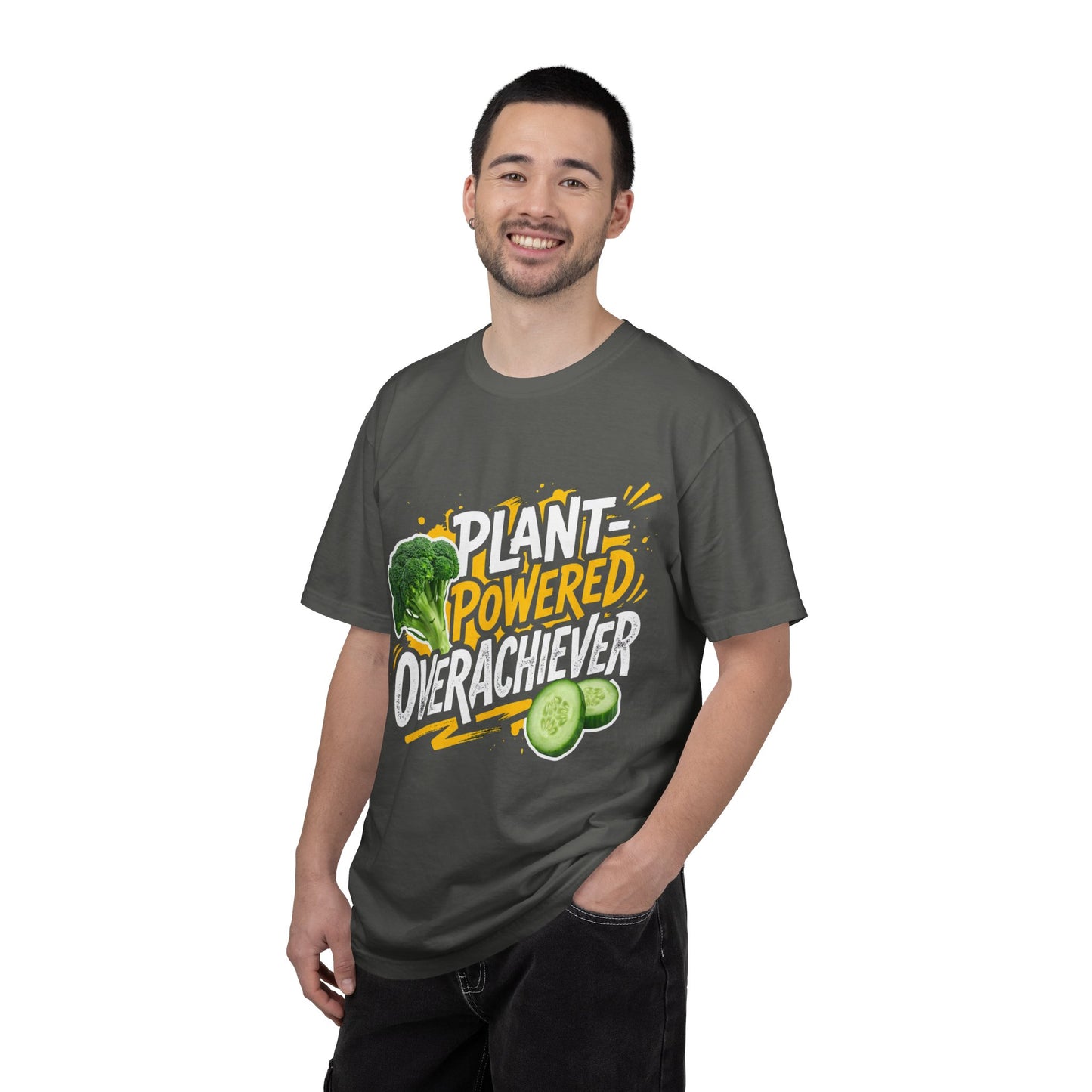 Veggie Powered T‑Shirt — Broccoli & Cucumber Plant‑Powered Graphic Tee