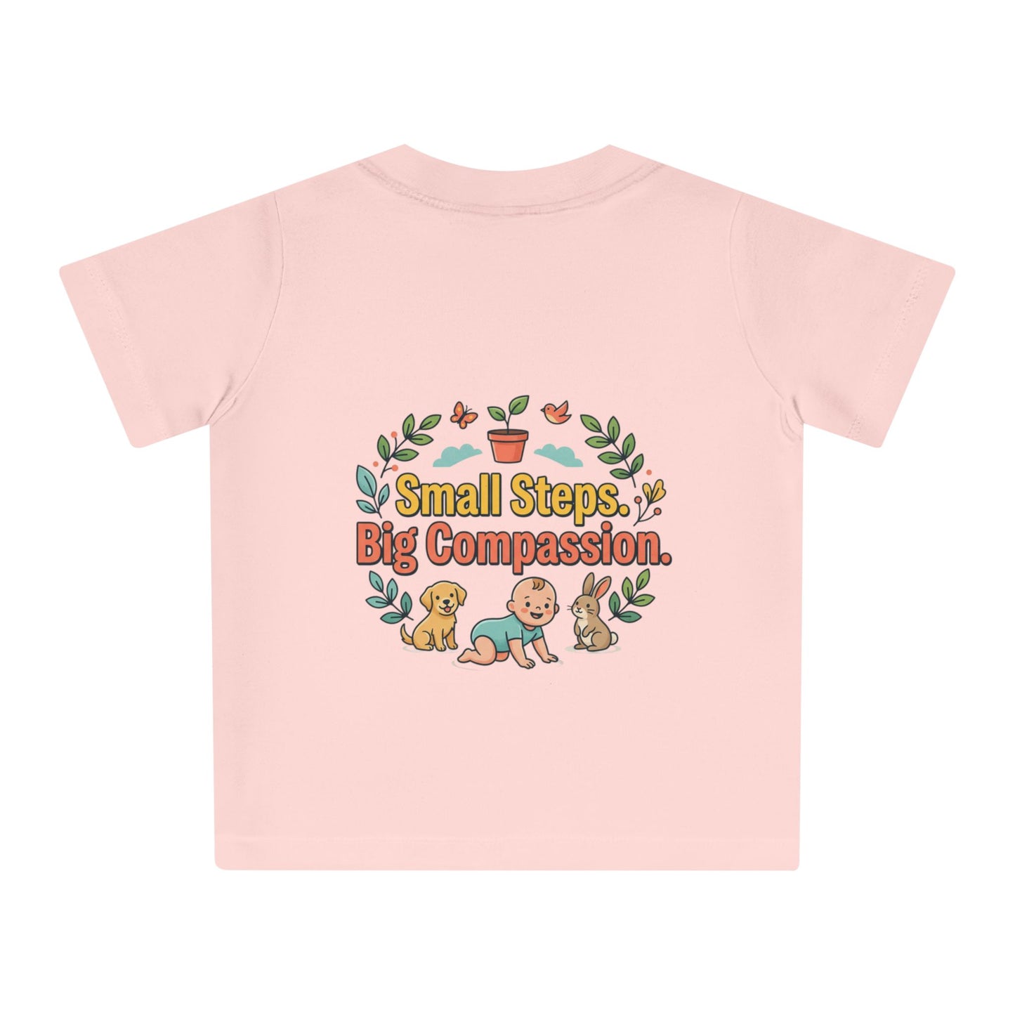 Baby T-Shirt — "Little One, Big Journey" Cute Animal Milestone Tee