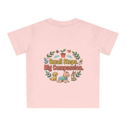 Baby T-Shirt — "Little One, Big Journey" Cute Animal Milestone Tee