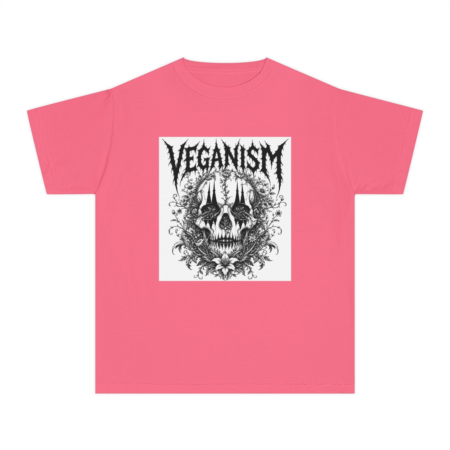 Youth Tee — 'VEGANISM' Skull Graphic Vegan Kids T‑Shirt