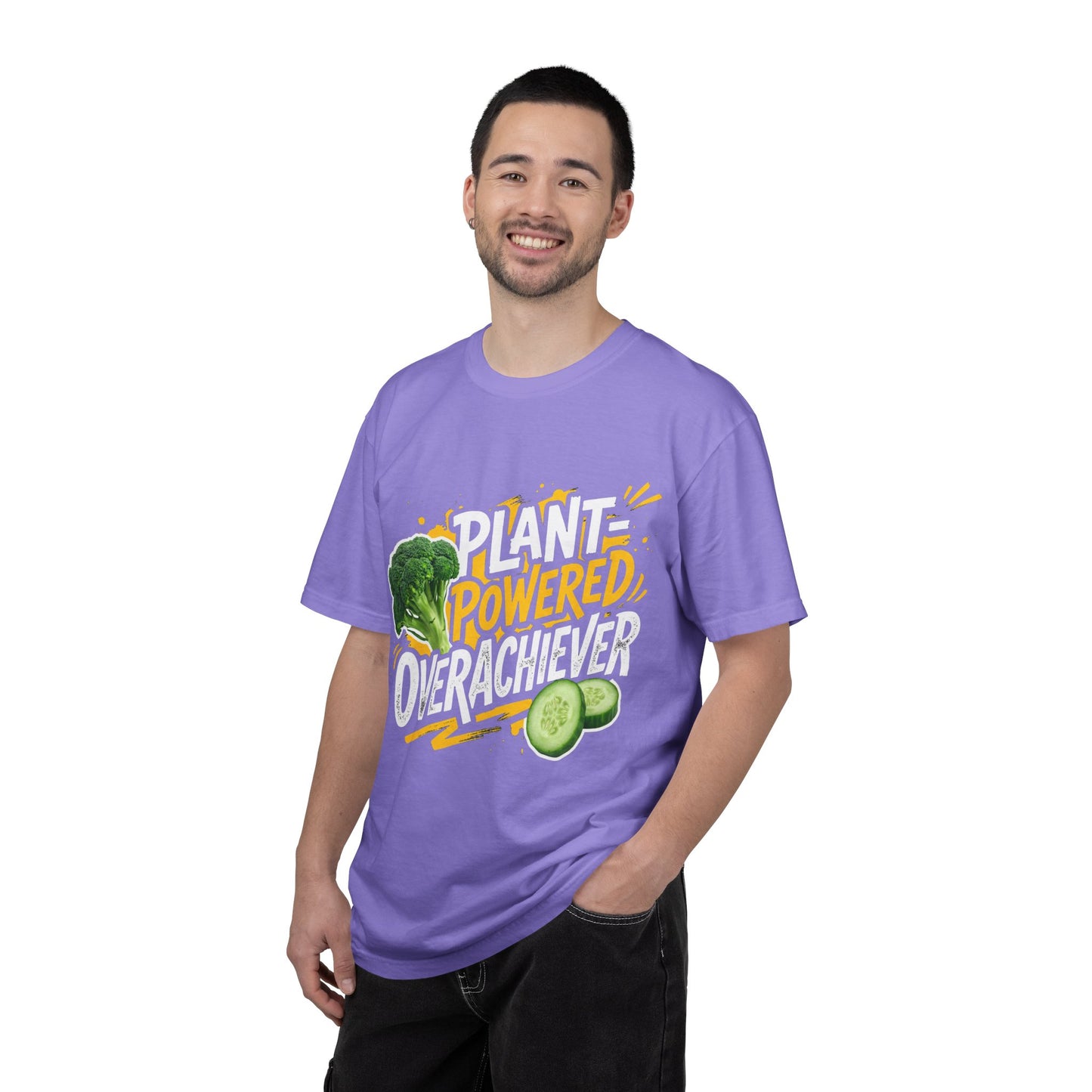 Veggie Powered T‑Shirt — Broccoli & Cucumber Plant‑Powered Graphic Tee