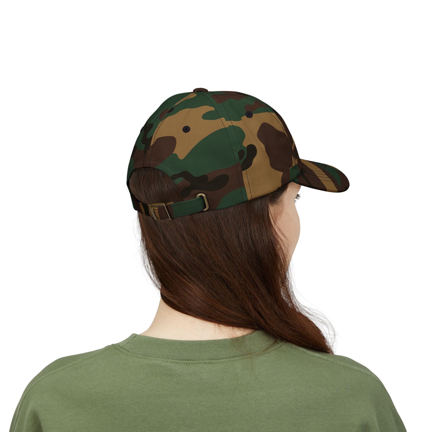 Classic Dad Cap — White Embroidered "Print it your way" Baseball Hat