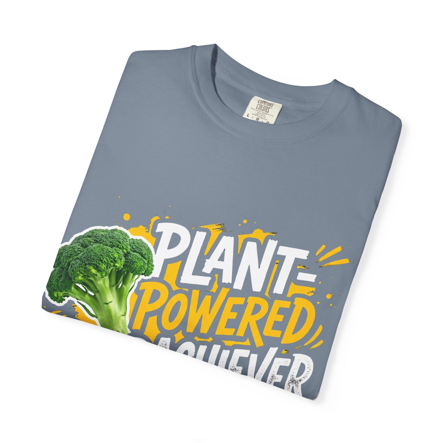 Veggie Powered T‑Shirt — Broccoli & Cucumber Plant‑Powered Graphic Tee