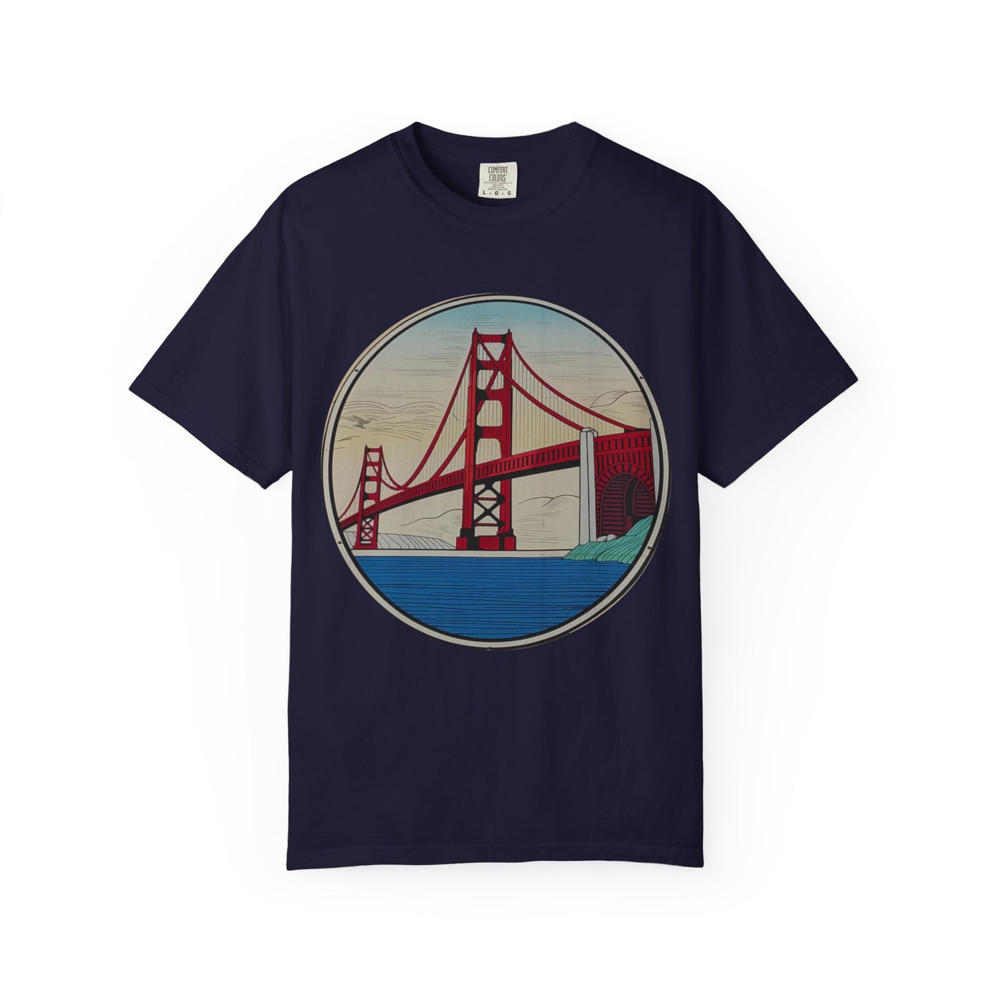 Golden Gate Bridge Illustration T-shirt | Memorial Horse Back Print