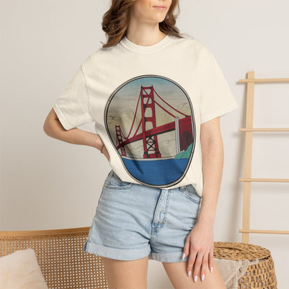 Golden Gate Bridge Illustration T-shirt | Memorial Horse Back Print