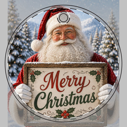 Santa Claus Ceramic Christmas Ornaments (Double-Sided)