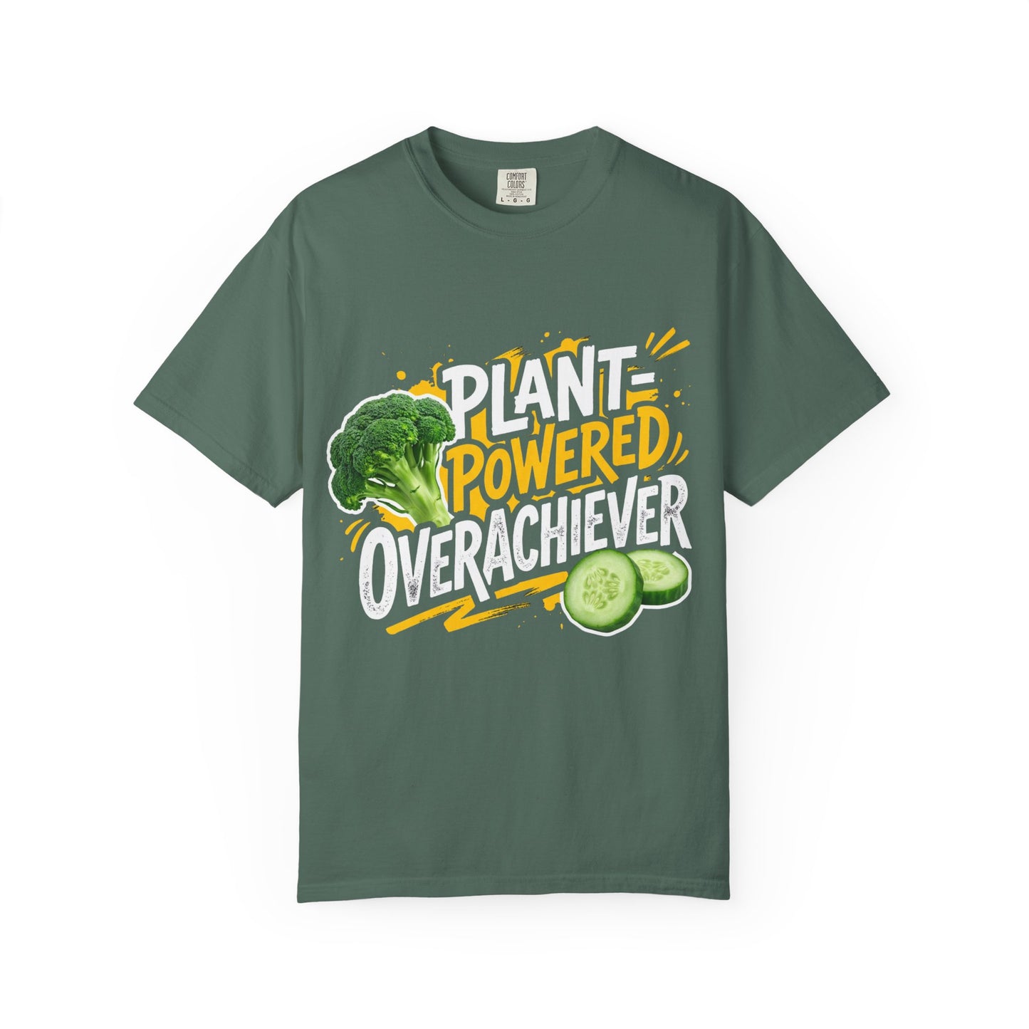 Veggie Powered T‑Shirt — Broccoli & Cucumber Plant‑Powered Graphic Tee
