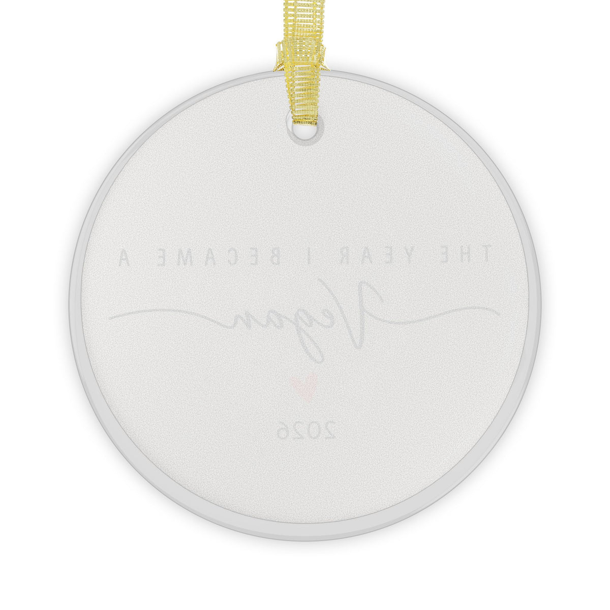 Personalize it- "The Year I Became a Vegan" Glass Christmas Ornaments