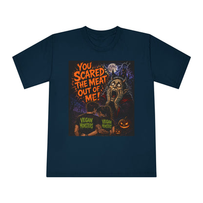 Vegan Monsters Halloween T-Shirt — "You Scared the Meat Out of Me!" Horror Graphic Tee