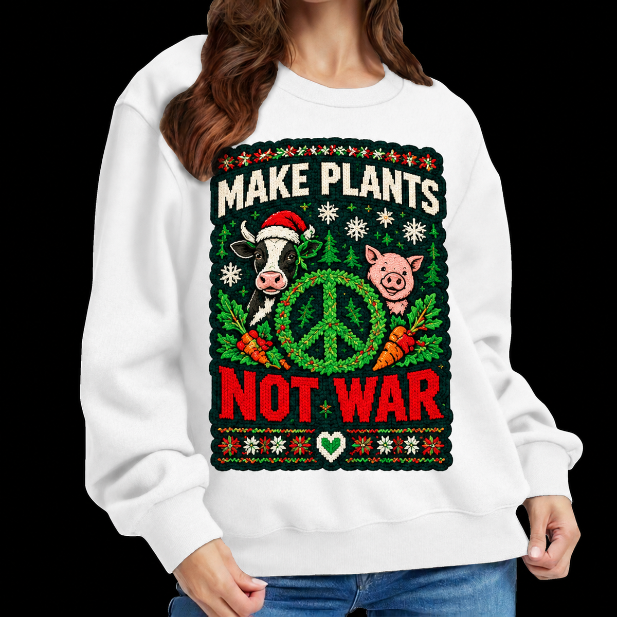 Make Plants Not War Crewneck Sweater