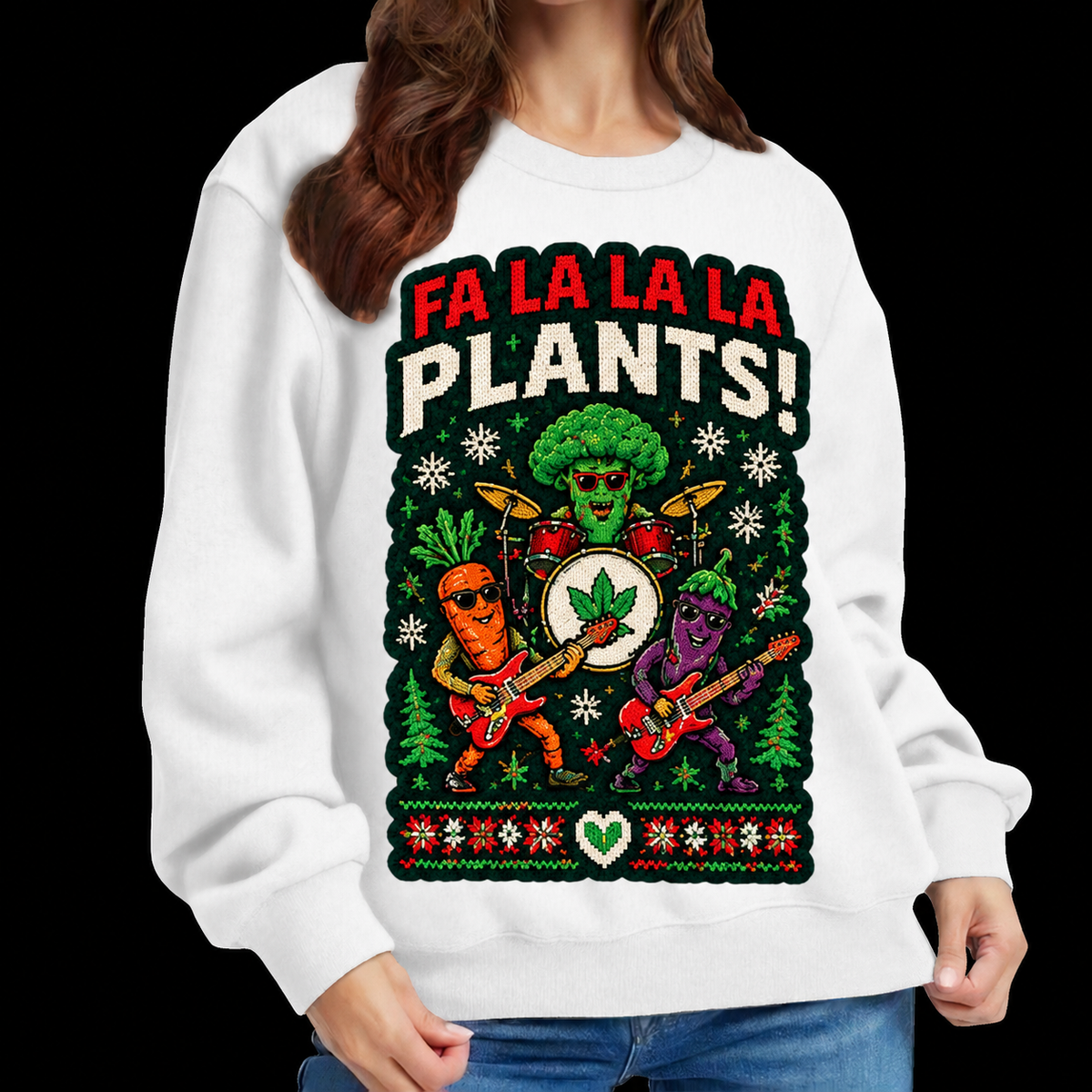 Ugly Christmas Sweater — “Fa La La La Plants!” Holiday Crewneck