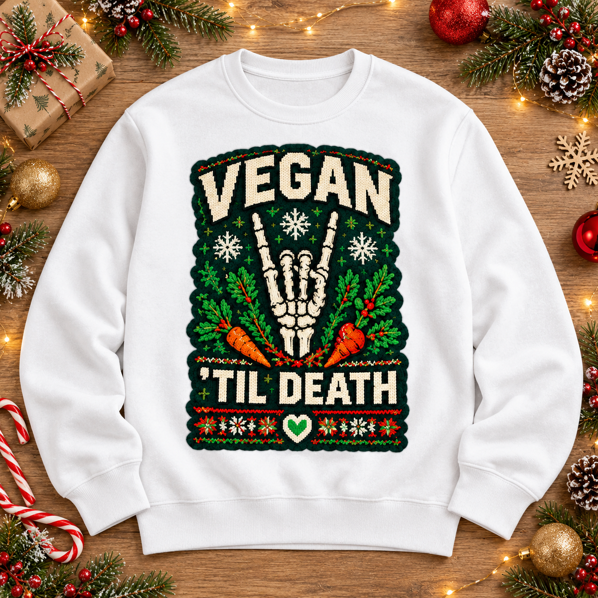 Vegan 'Til Death Crewneck UGLY Sweater
