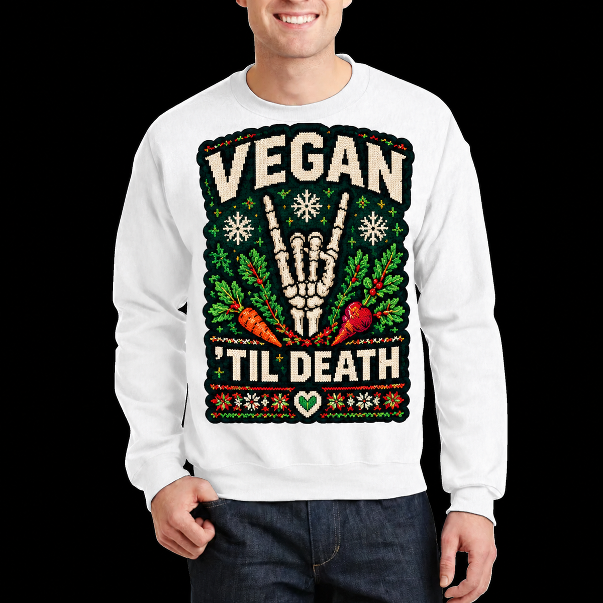 Vegan 'Til Death Crewneck UGLY Sweater