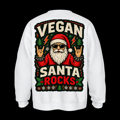 Vegan Santa Rocks UGLY Christmas Sweater