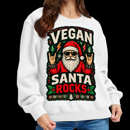 Vegan Santa Rocks UGLY Christmas Sweater
