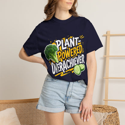 Veggie Powered T‑Shirt — Broccoli & Cucumber Plant‑Powered Graphic Tee