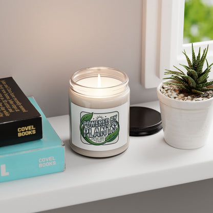 Powered By Plants Soy Candle — 9oz Scented Vegan Candle (Plant Lover Gift)