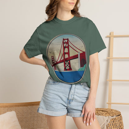 Golden Gate Bridge Illustration T-shirt | Memorial Horse Back Print