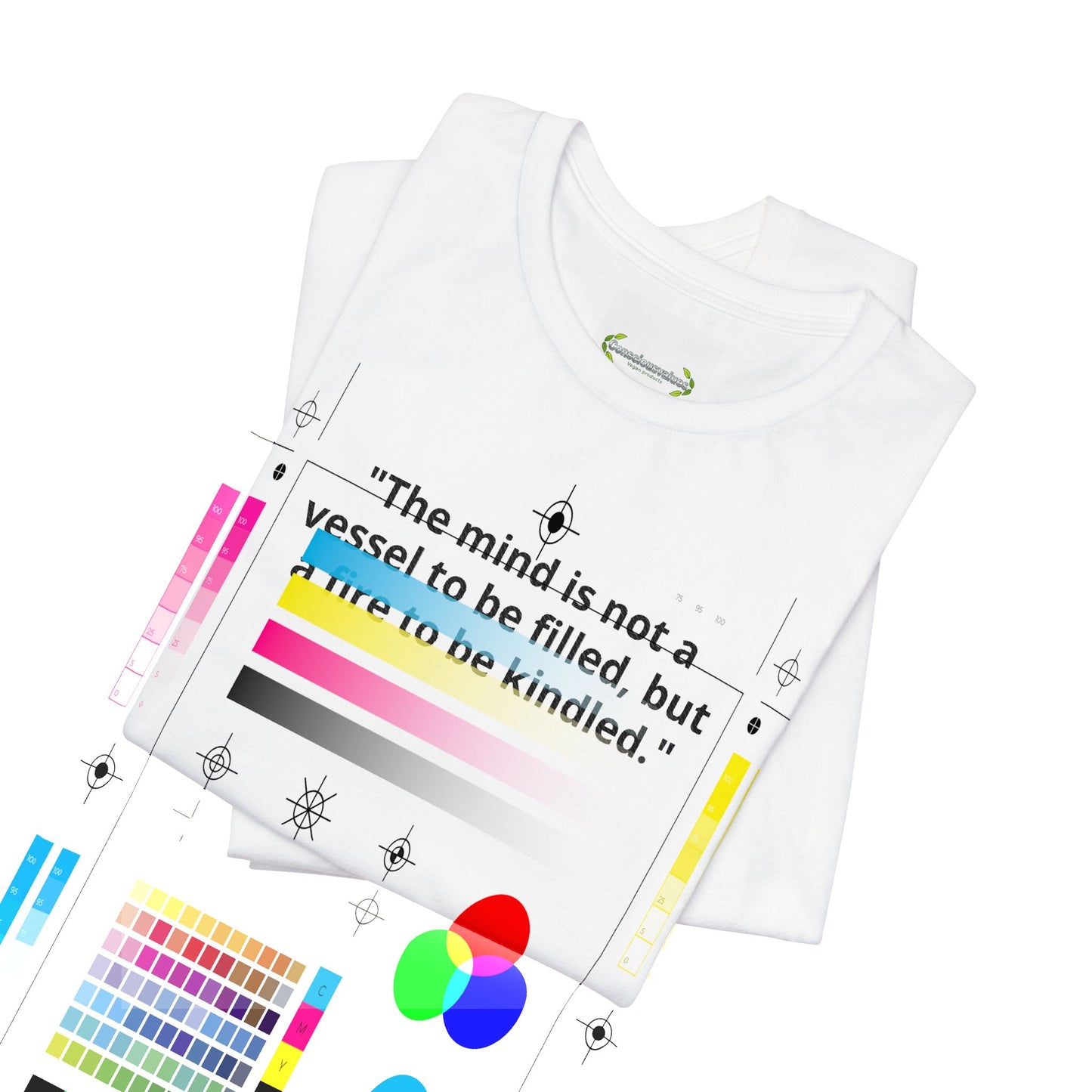 Inspirational Quote Tee — "The mind is not a vessel to be filled, but a fire to be kindled"