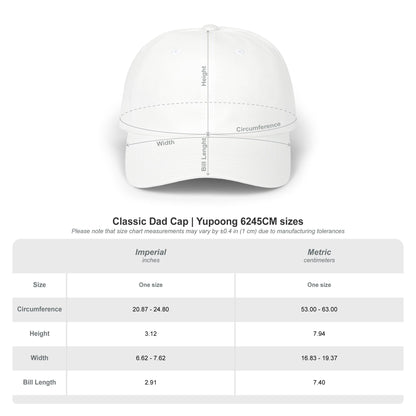 Classic Dad Cap — White Embroidered "Print it your way" Baseball Hat