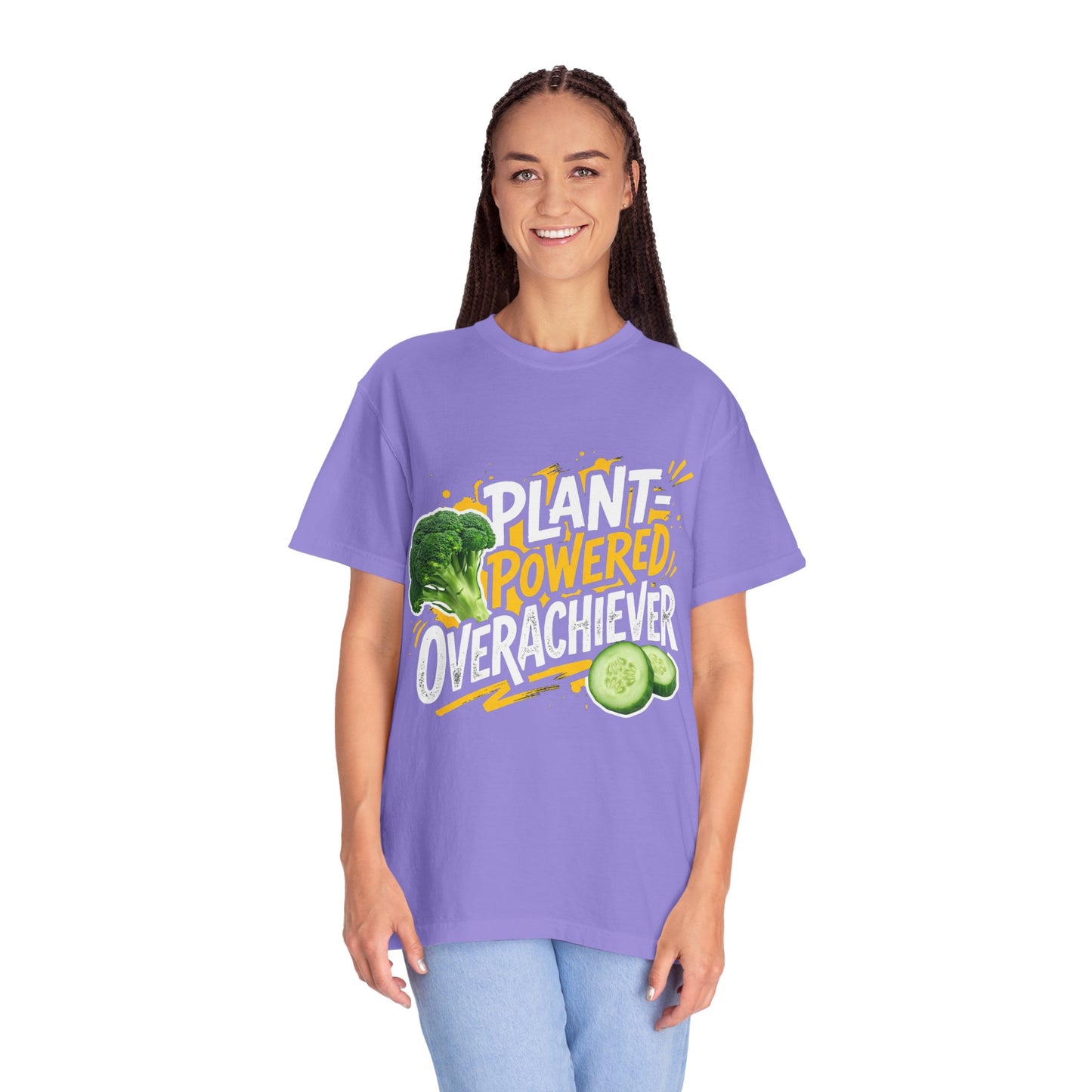 Veggie Powered T‑Shirt — Broccoli & Cucumber Plant‑Powered Graphic Tee
