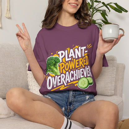 Veggie Powered T‑Shirt — Broccoli & Cucumber Plant‑Powered Graphic Tee