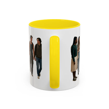 College Students Coffee Mug — Diverse Campus People Accent Mug (11/15oz)