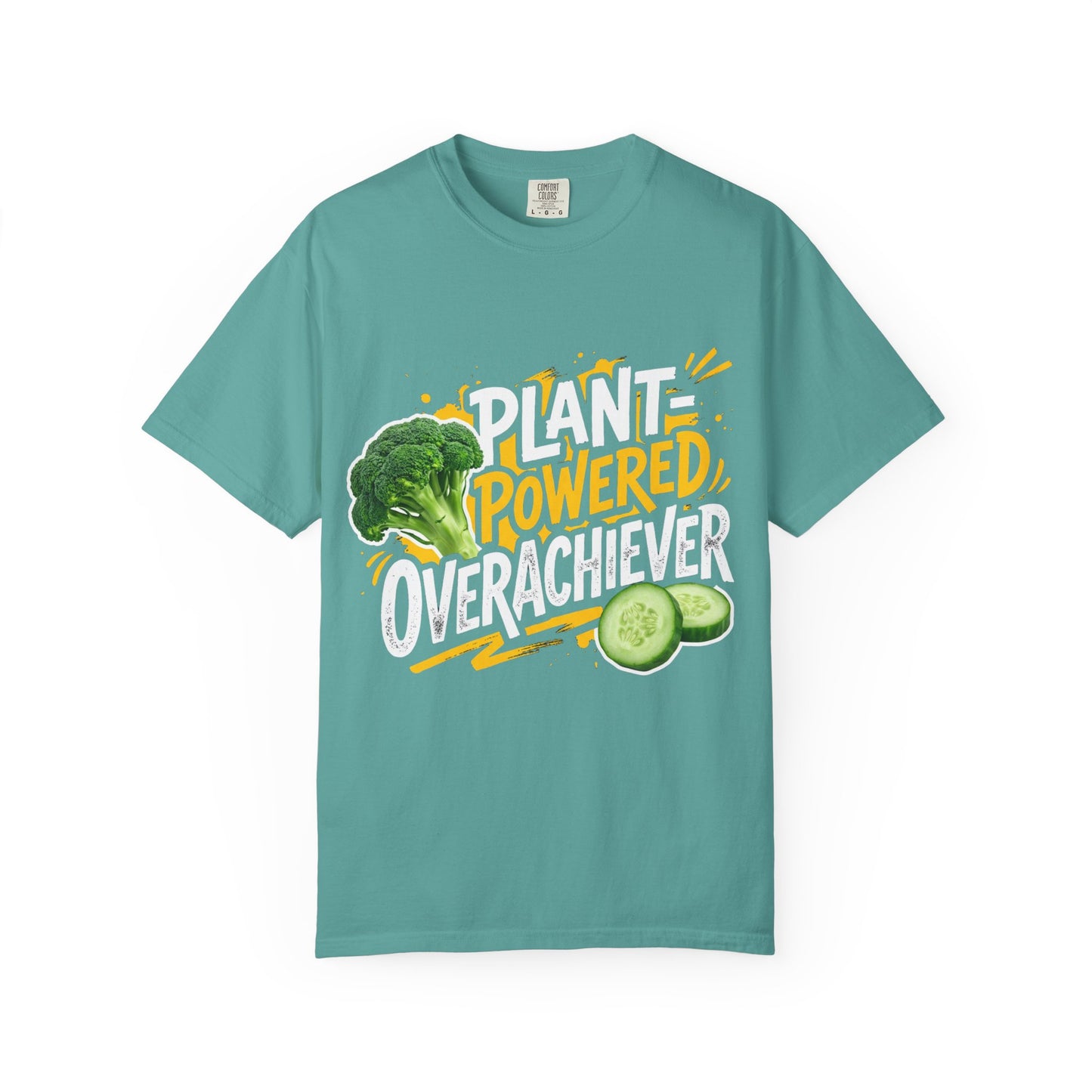 Veggie Powered T‑Shirt — Broccoli & Cucumber Plant‑Powered Graphic Tee