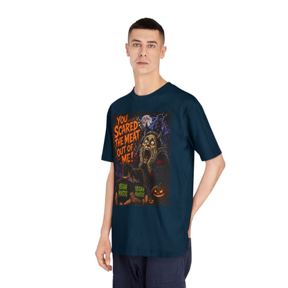 Vegan Monsters Halloween T-Shirt — "You Scared the Meat Out of Me!" Horror Graphic Tee