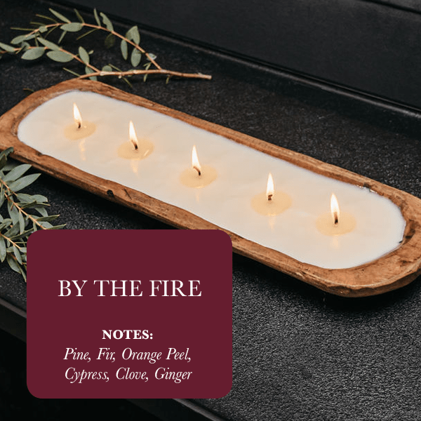 5 - Wick Dough Bowl Soy Candle - By The Fire - ConsciousValues