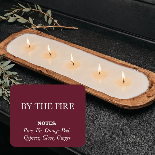 5 - Wick Dough Bowl Soy Candle - By The Fire - ConsciousValues