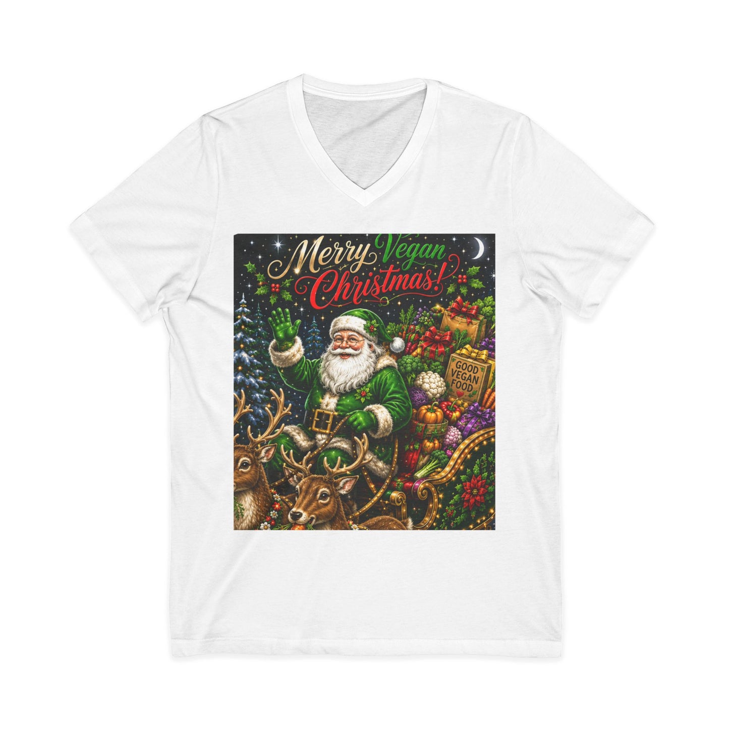 Unisex Jersey Short Sleeve V-Neck Tee