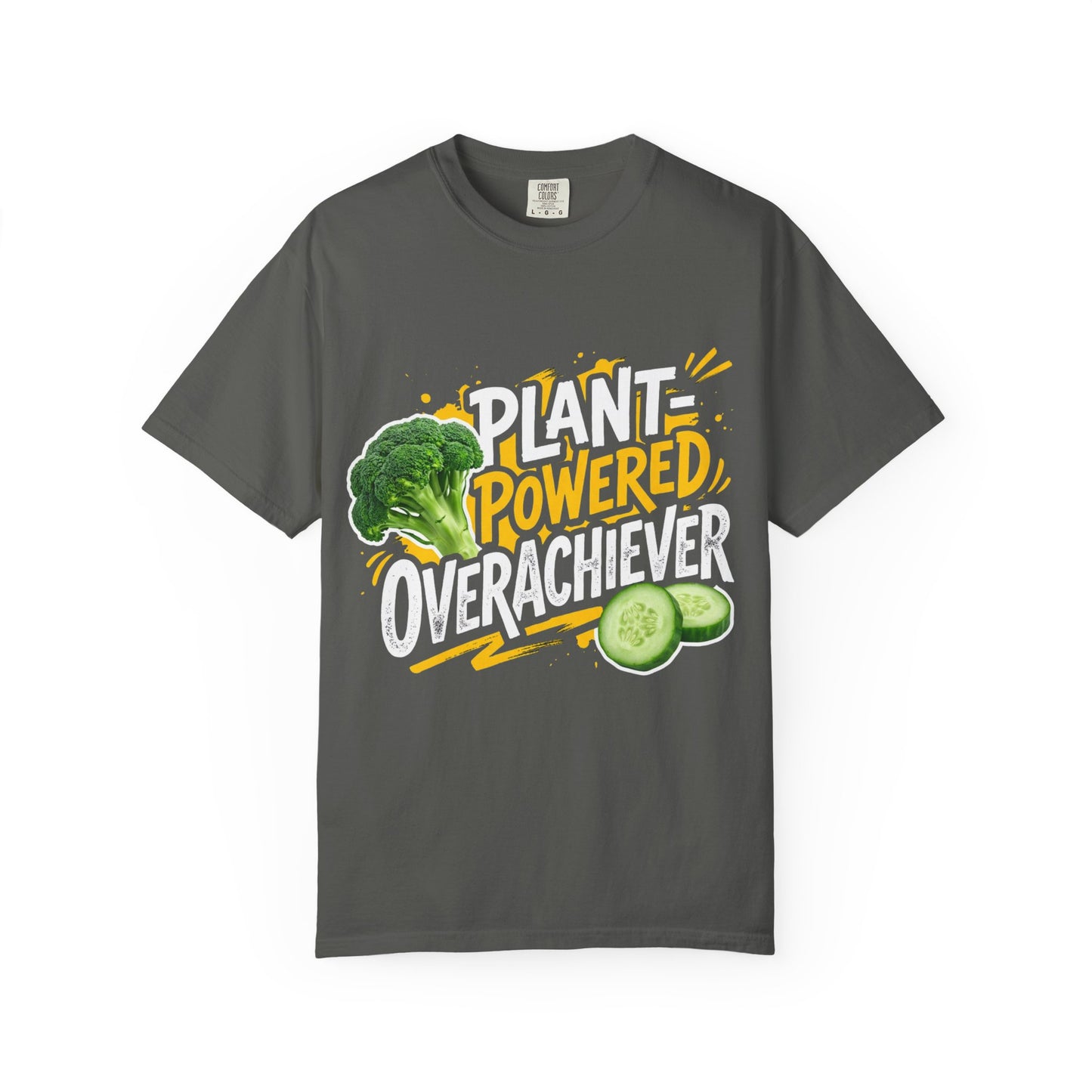 Veggie Powered T‑Shirt — Broccoli & Cucumber Plant‑Powered Graphic Tee