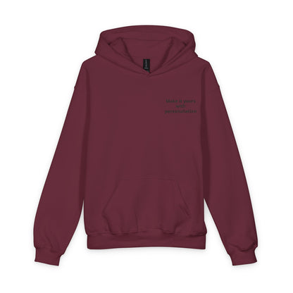 Youth Hoodie - Minimal "Print it your way" Chest Text